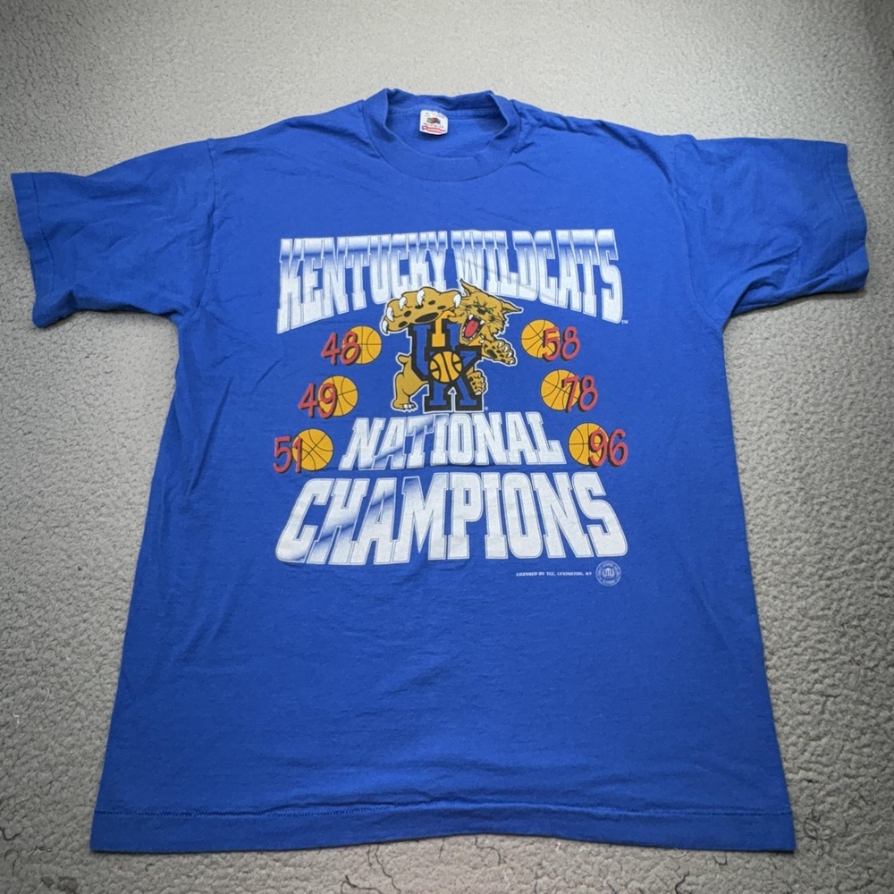 Vintage Kentucky Wildcats Shirt Men XL NCAA‎ Basketball National Champions 1996